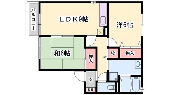 加古川駅 徒歩29分 2階の物件間取画像